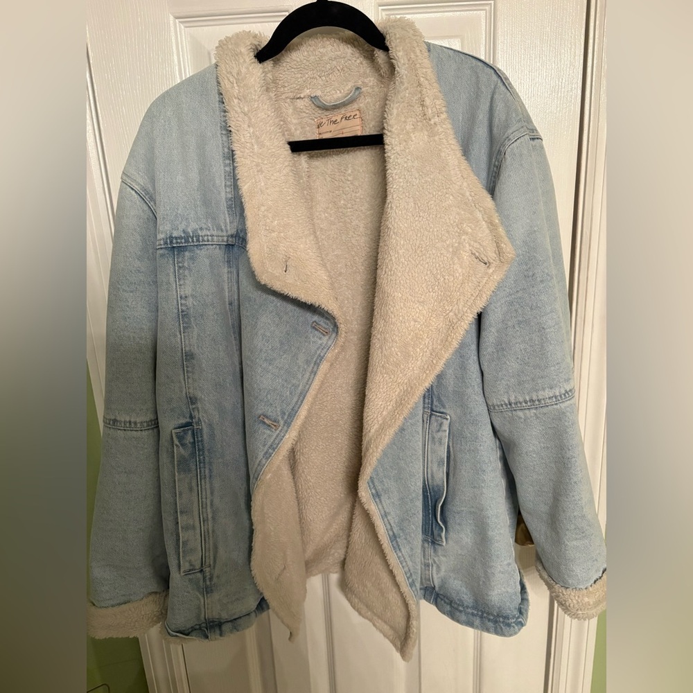 Free People Sherpa fleece twisted Jacket Large